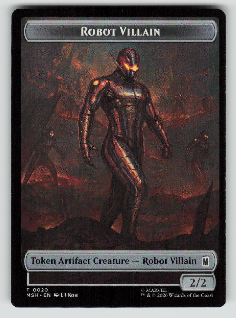 Hero // Robot Villain Double-Sided Token (Back)