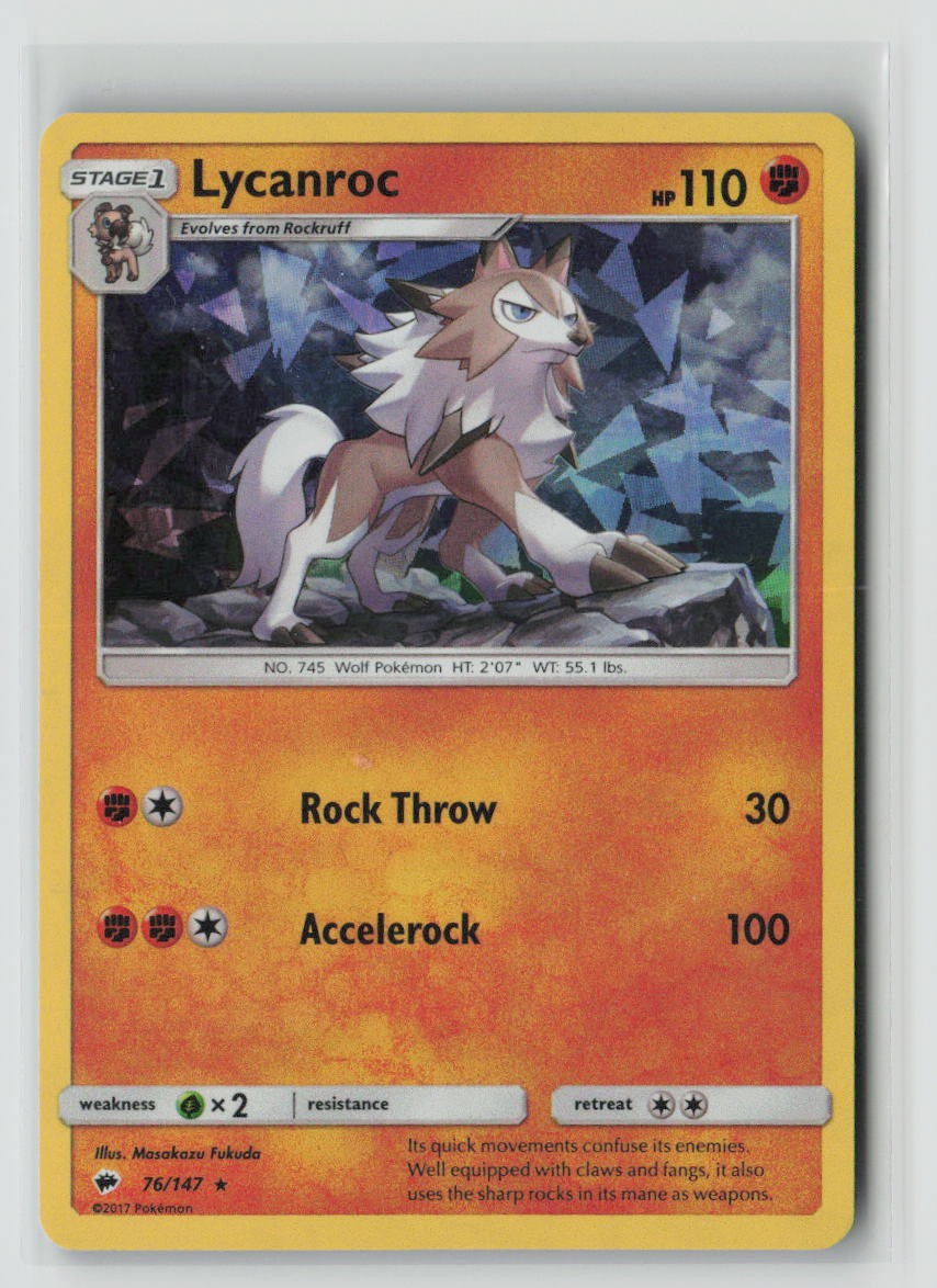 Lycanroc - 76/147 (Cracked Ice Holo)