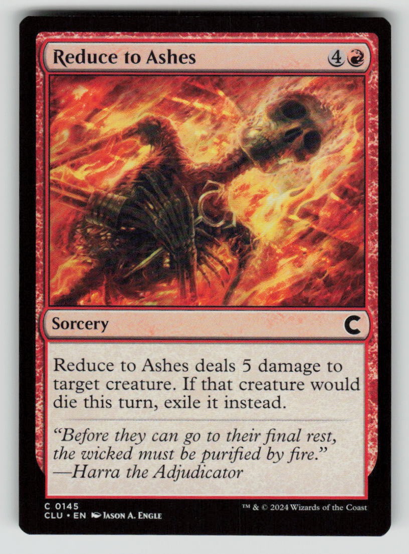 Reduce to Ashes