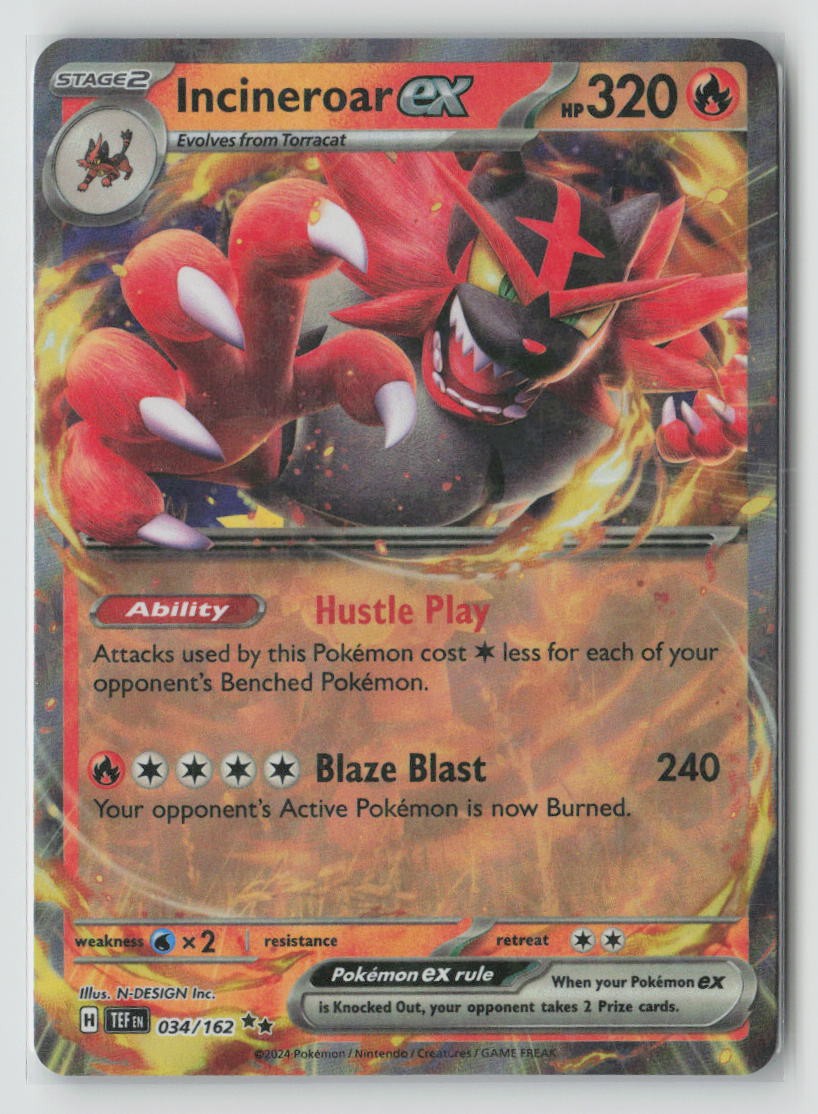 Incineroar ex - 034/162
