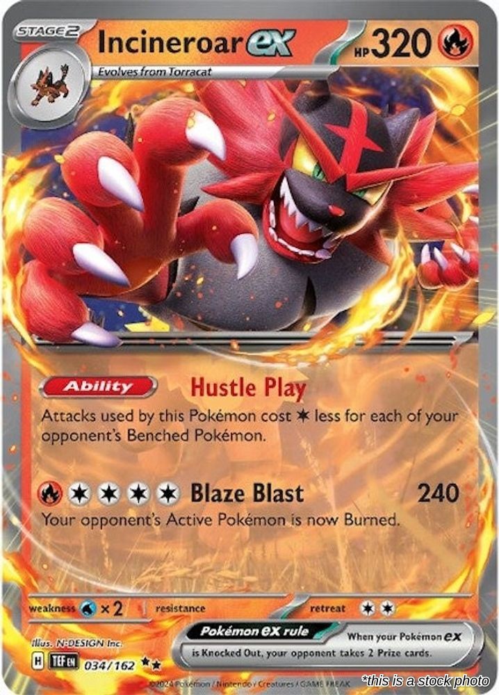Incineroar ex - 034/162