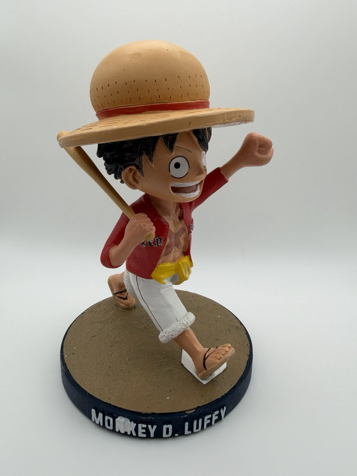 One Piece Monkey D. Luffy 25th Anniversary Bobblehead Boston Red Sox Collectible4