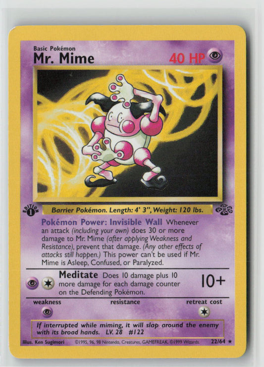 Mr. Mime (22) - #22/64 Jungle 1st Edition