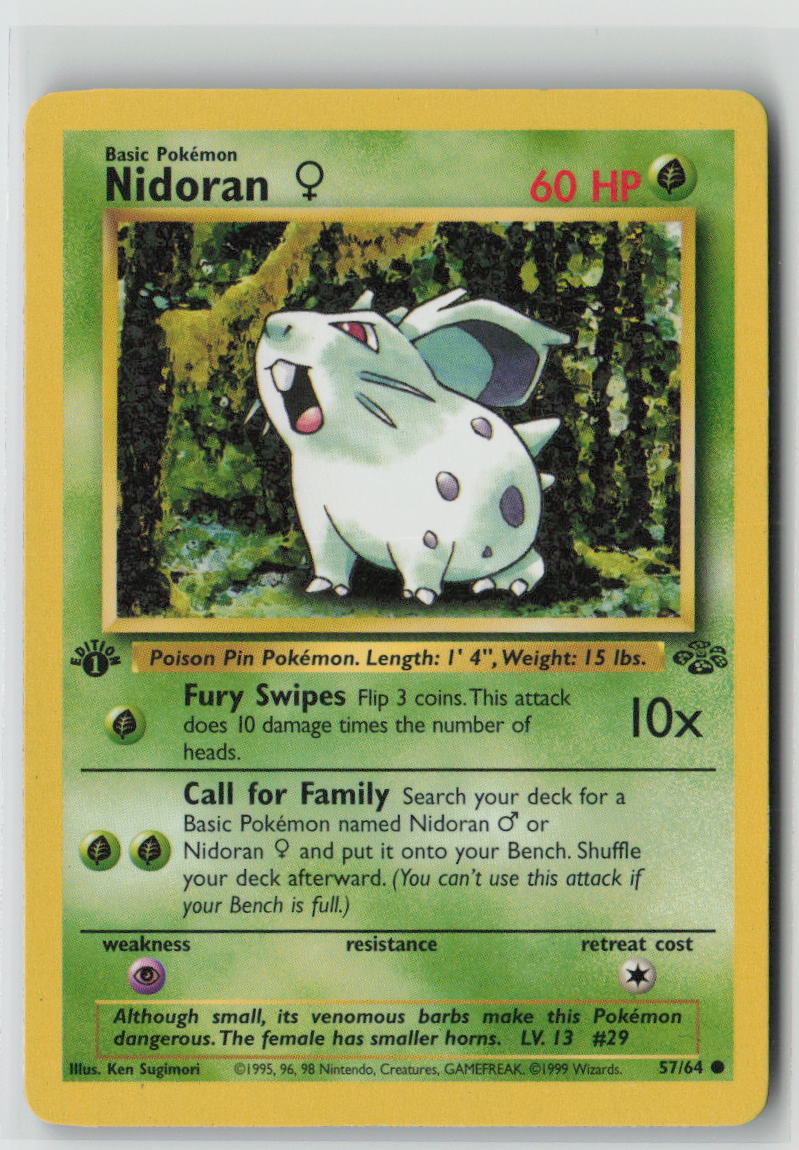 Nidoran F - #57/64 Jungle 1st Edition