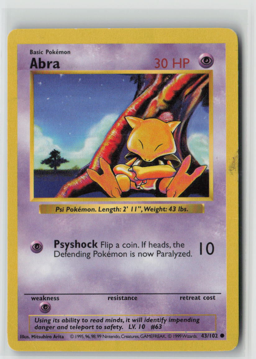 Abra - #043/102 Base Set (Shadowless)