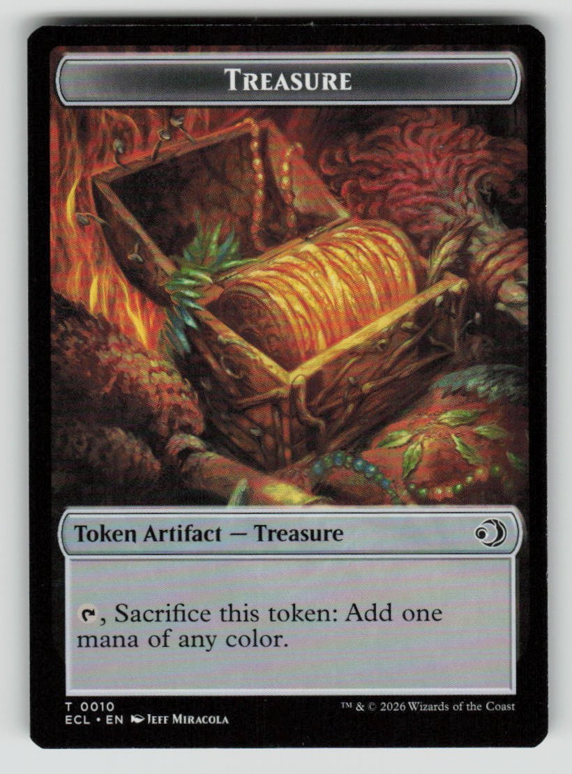 Elf // Treasure Double-Sided Token