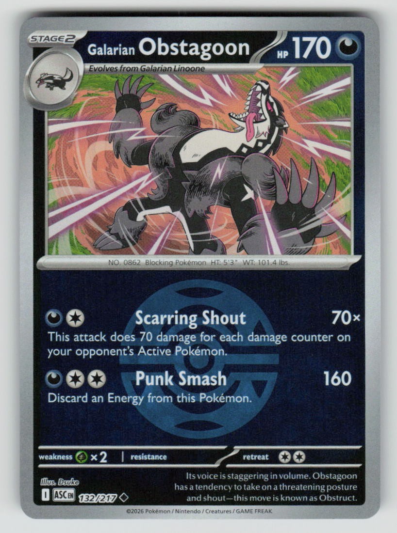 Galarian Obstagoon - 132/217 (Dusk Ball)