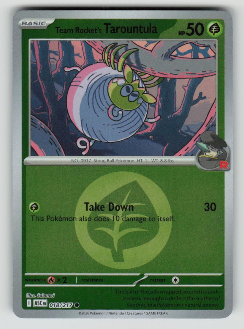 Team Rocket's Tarountula (Energy Symbol Pattern)