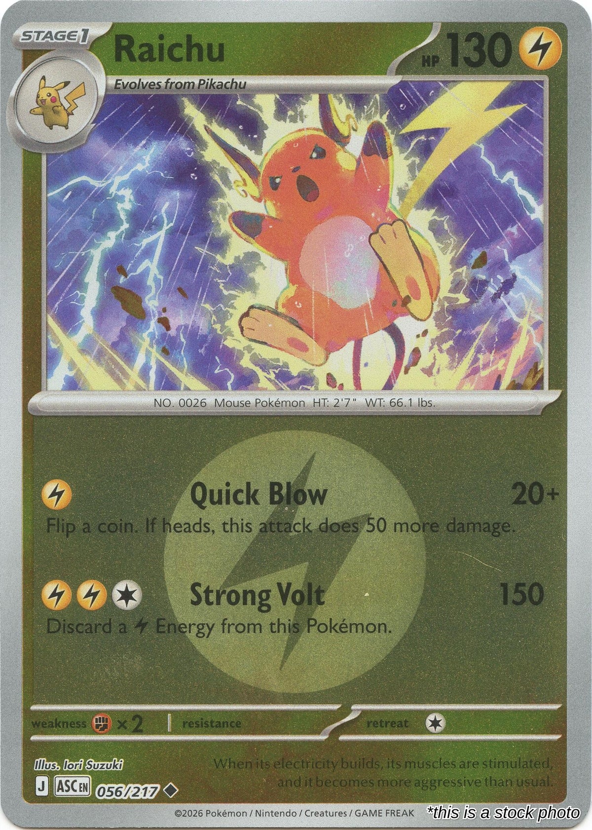 Raichu (Energy Symbol Pattern)