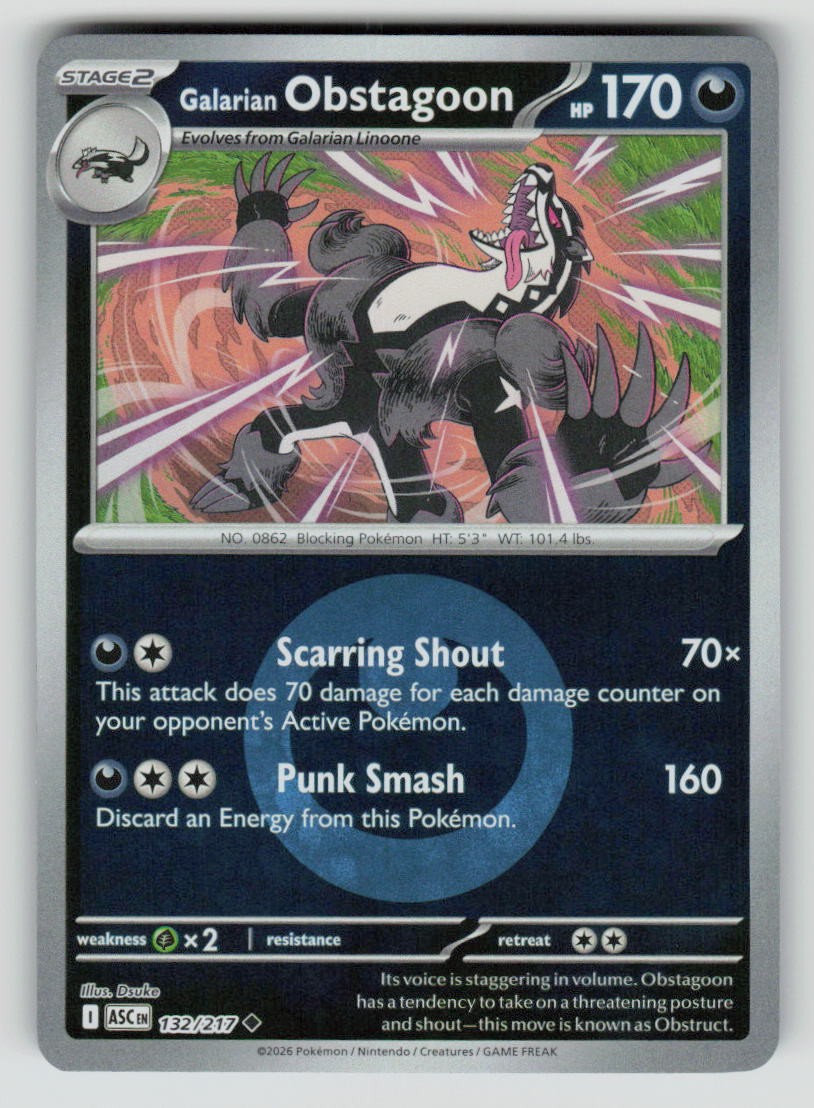 Galarian Obstagoon - 132/217 (Energy Symbol Pattern)