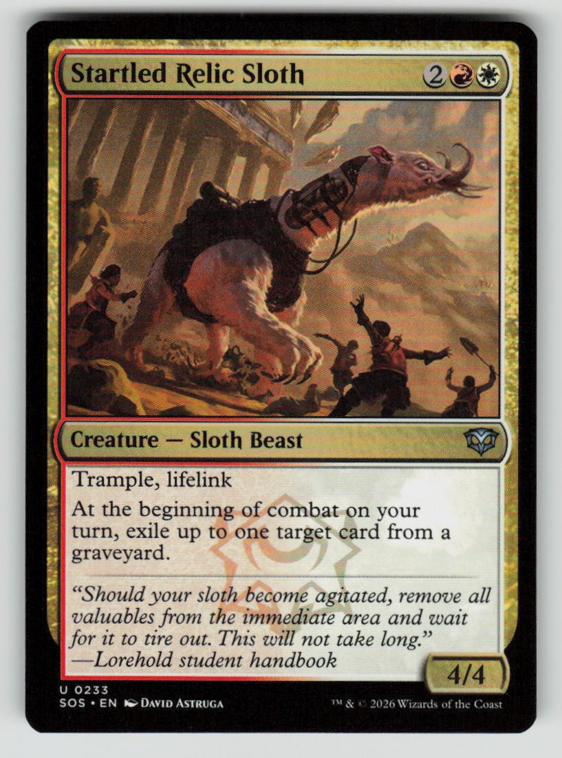 Startled Relic Sloth