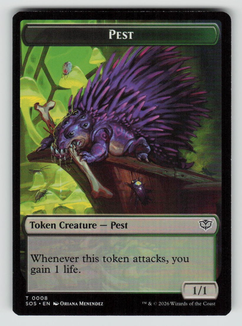 Fractal (0004) // Pest (0008) Double-Sided Token (Back)