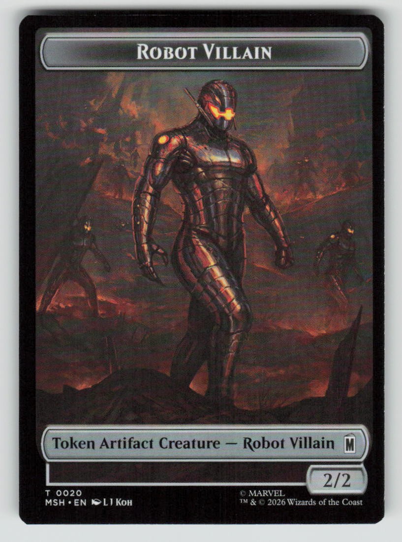 Hero // Robot Villain Double-Sided Token (Back)