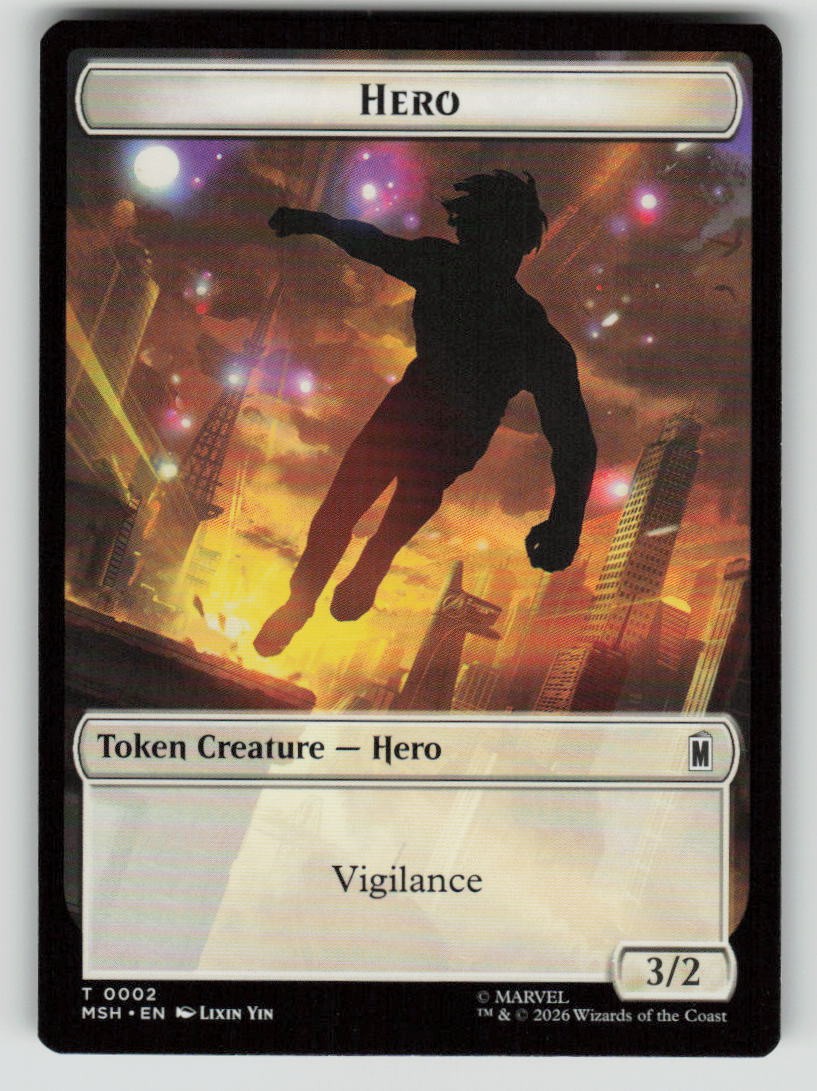 Hero // Robot Villain Double-Sided Token