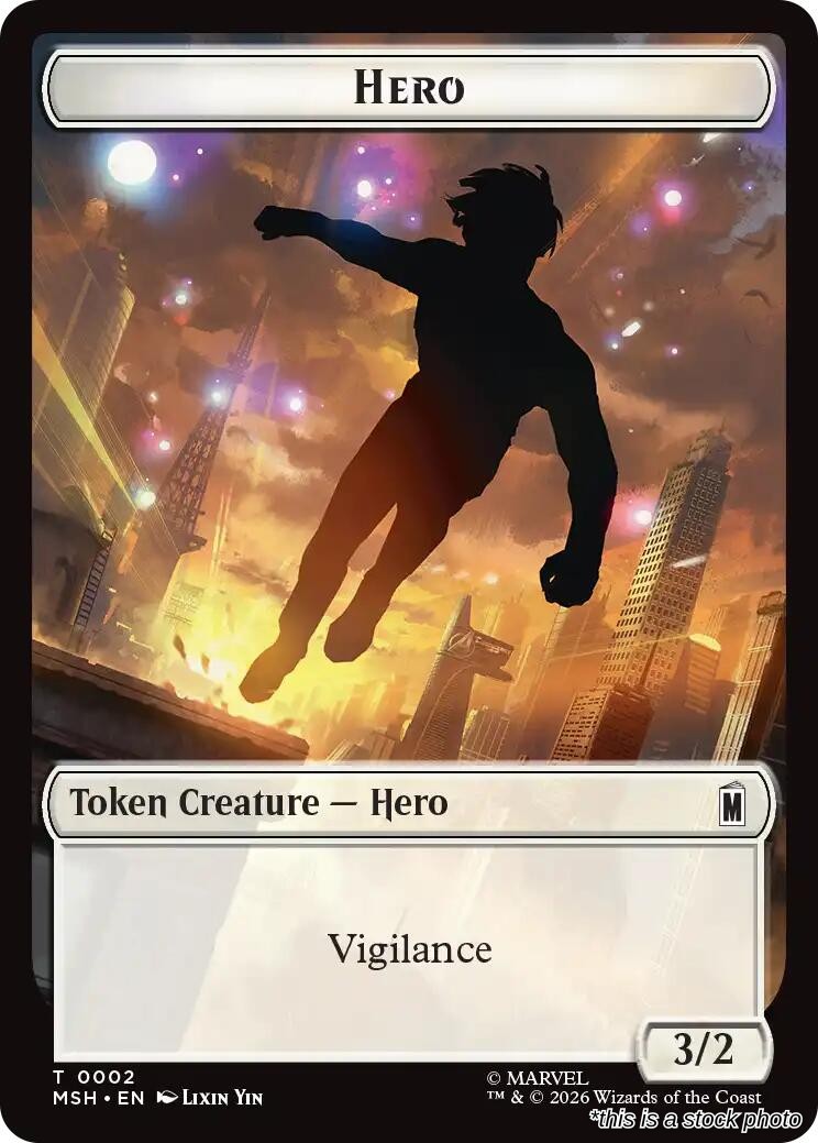 Hero // Robot Villain Double-Sided Token