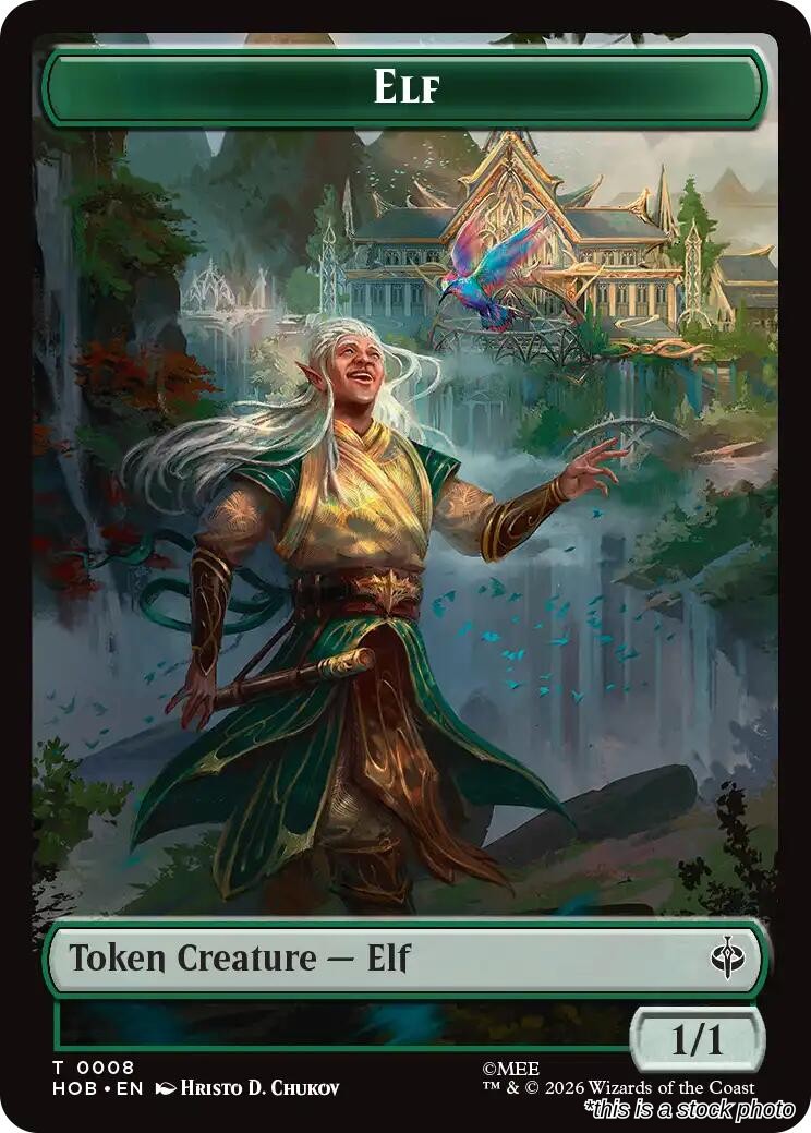Elf // Treasure (0013) Double-Sided Token