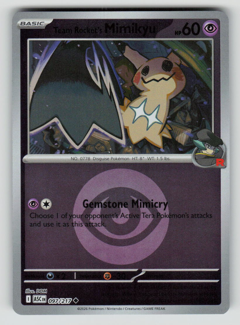 Team Rocket's Mimikyu - 097/217 (Energy Symbol Pattern)